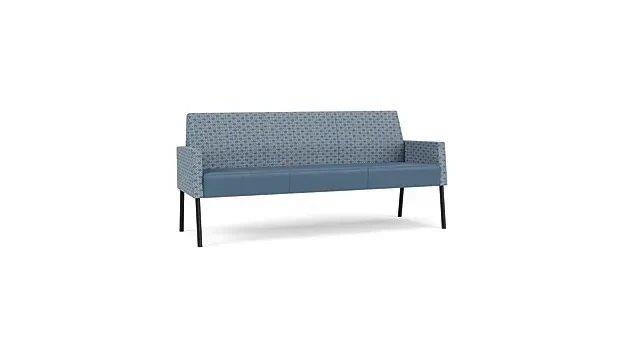 Rain Song Rise Fabric/ Titan Modena Polyurethane/Black Steel Finish Legs