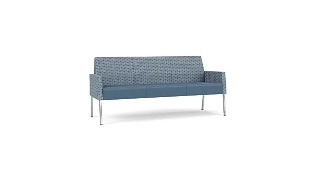 Rain Song Rise Fabric/ Titan Modena Polyurethane/Silver Finish Legs