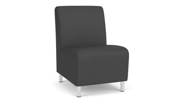 Graphite Dillon Polyurethane / Steel Legs, Brushed Steel