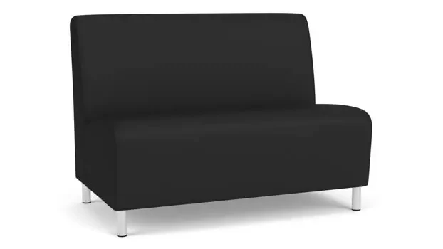 Black Dillon Polyurethane / Steel Legs, Brushed Steel