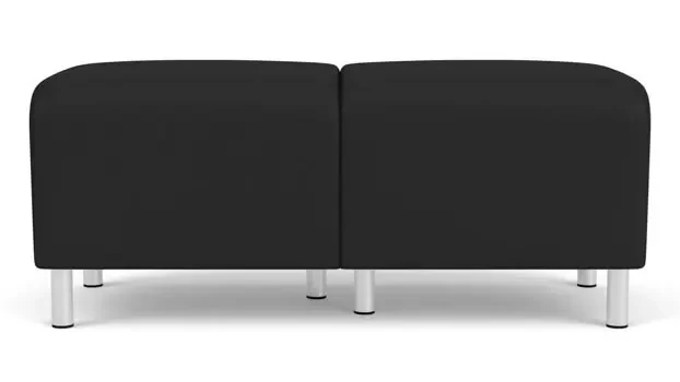 Black Dillon Polyurethane / Steel Legs, Brushed Steel