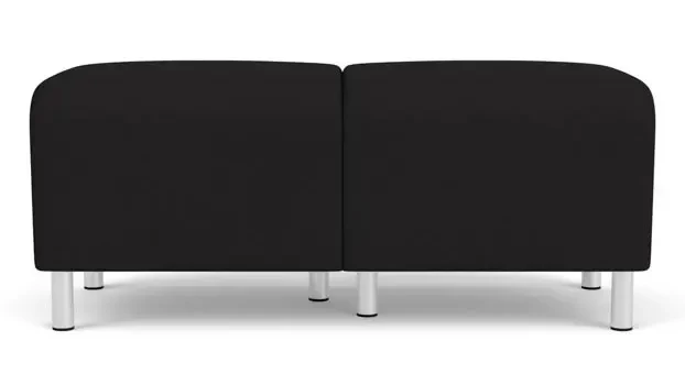 Black Open House Fabric / Steel Legs, Brushed Steel