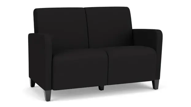 Black Open House Fabric / Wood Legs, Black