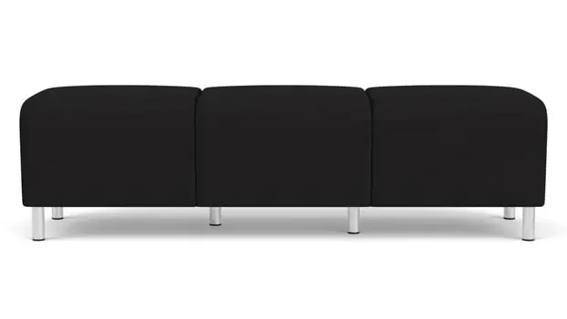 Black Open House Fabric / Steel Legs, Brushed Steel