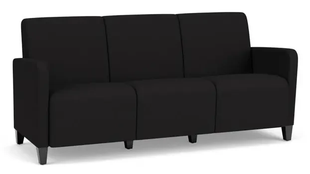 Black Open House Fabric / Wood Legs, Black