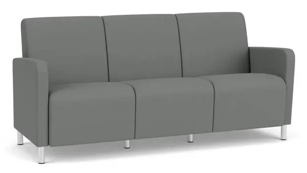 Asteroid Open House Fabric / Steel Legs, Brushed Steel