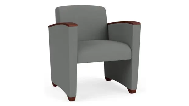 Asteroid Open House Fabric / Wood Legs, Mahogany