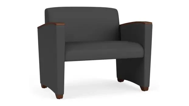 Graphite Dillon Polyurethane / Wood Legs, Walnut