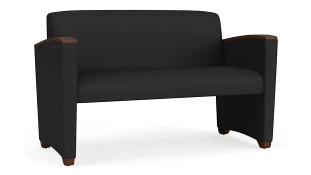 Black Dillon Polyurethane / Wood Legs, Walnut