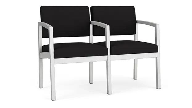 Silver Frame / Open House Fabric - Black