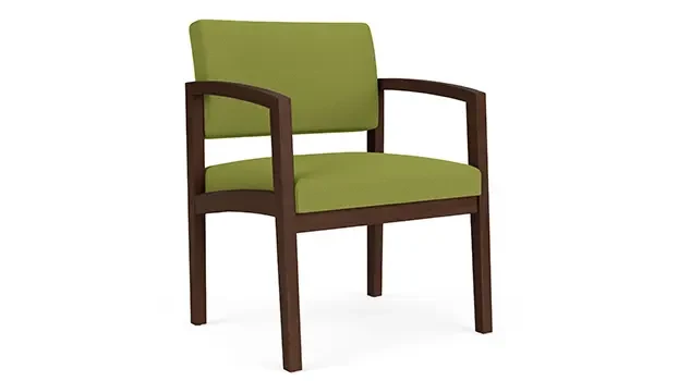 Riftwood Walnut / Open House Fabric - Green Apple