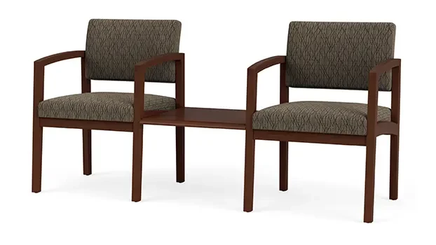 Walnut / Adler Fabric - Peppercorn