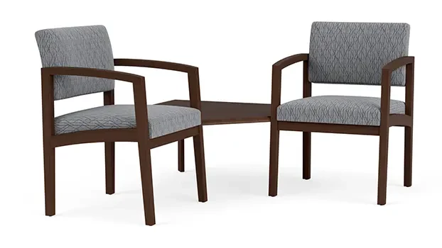 Riftwood Walnut / Adler Fabric - Grey Flannel