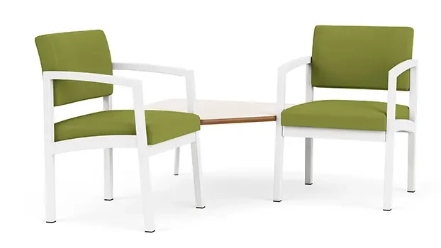 White Frame / Open House Fabric - Apple Green