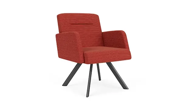 Charcoal / Phrase Fabric - Cayenne