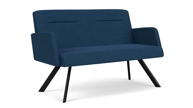 Black / Phrase Fabric - Marine