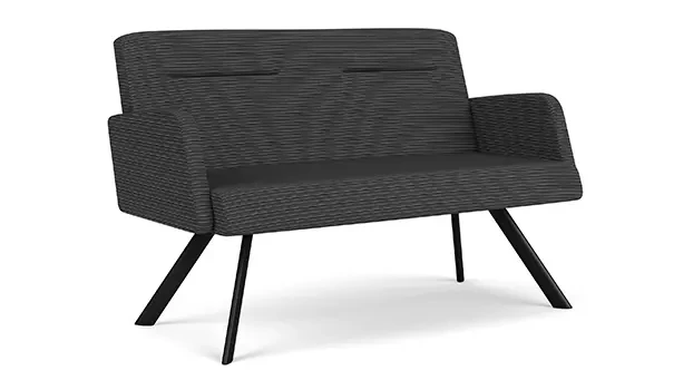 Black / Phrase Fabric - Shale