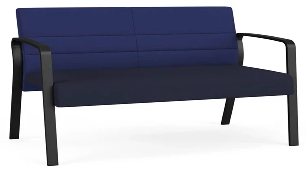 Cobalt Open House Fabric / Navy Open House Fabric / Black Steel Finish