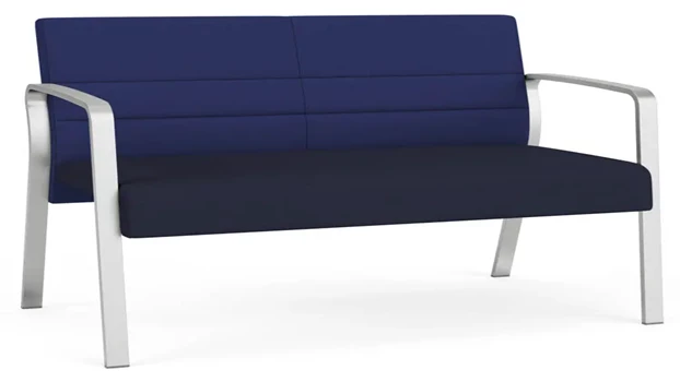 Cobalt Open House Fabric / Navy Open House Fabric / Silver Finish