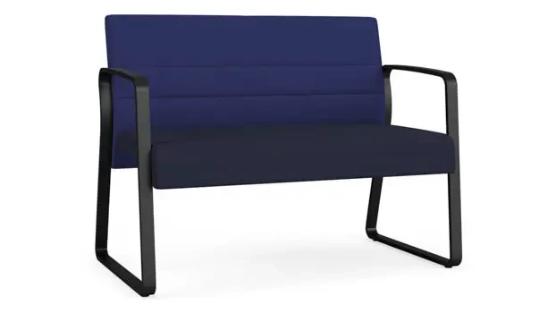 Cobalt Open House Fabric / Navy Open House Fabric / Black Steel Finish