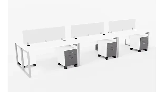 White with Black Drawers