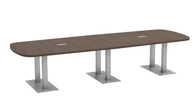 Modern Walnut / Silver Base