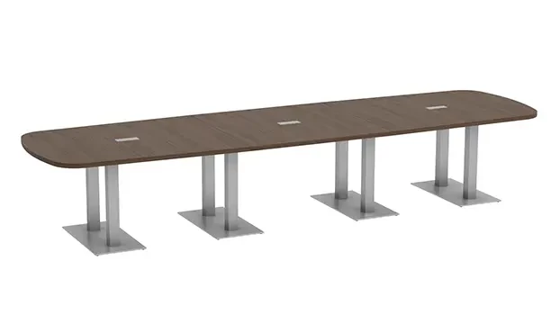 Modern Walnut / Silver Base