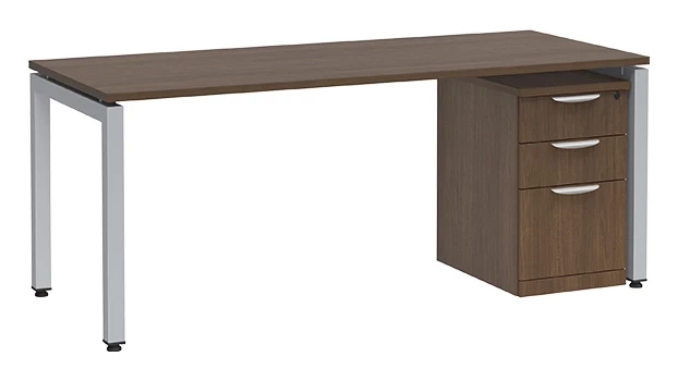 Modern Walnut - Silver Legs