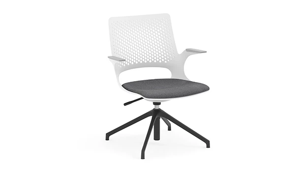 Black Base - Grey Fabric Seat (Glide Assembly)