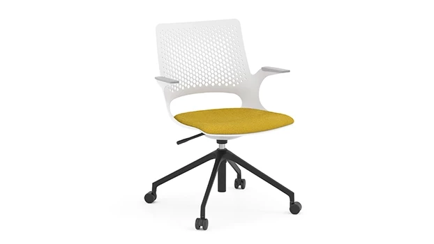 Black Base - Mustard Fabric (Caster Assembly)