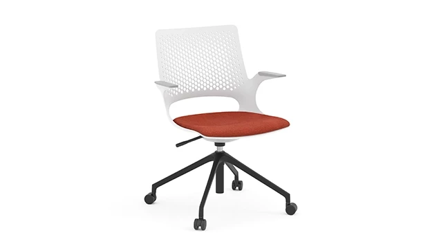 Black Base - Red Seat (Caster Assembly)