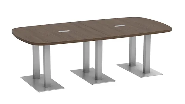 Modern Walnut / Silver Base