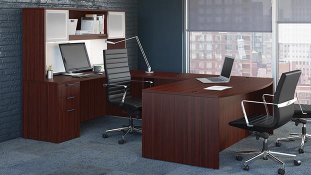 Shown in U-Desk Configuration