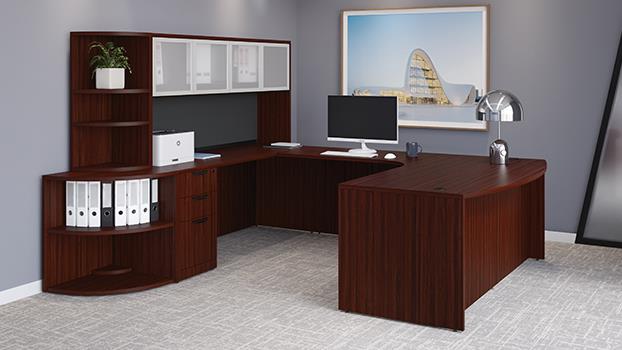 U Shaped Desk With Hutch By Office Source Uda180 - 1-800-531-1354 - Free  Shipping - Gsa Government Furniture 2Go.Com