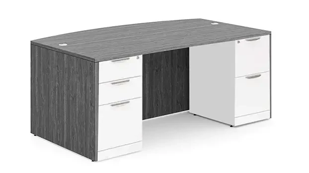 Coastal Gray / White Pedestals