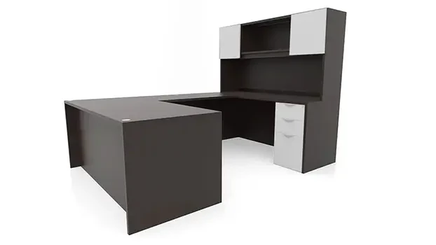 Espresso / White Doors-Pedestals