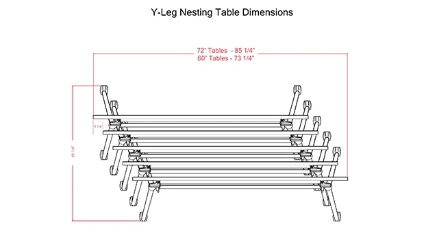 Nesting Dimensions Overhead View