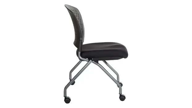 Linen Fabric - Black - Side View