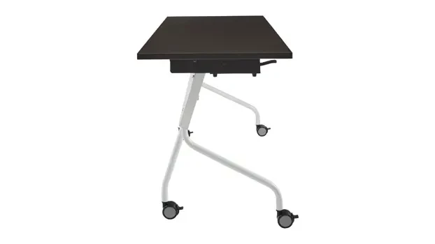 Espresso Top / White Base - Down Position - Side View