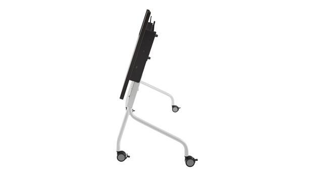 Espresso Top / White Frame - Up Position Side View