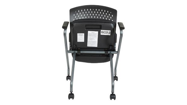 Linen Fabric - Black - Front View - Seat Up