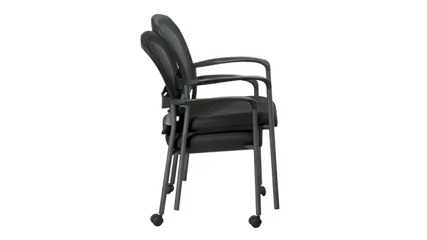 Stacked View - Shown here stacked on caster chair