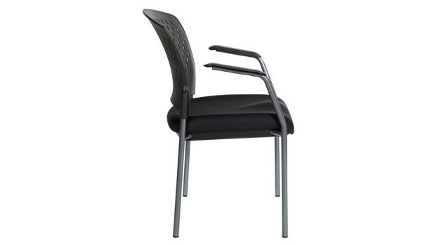 Linen Fabric - Black - Side View