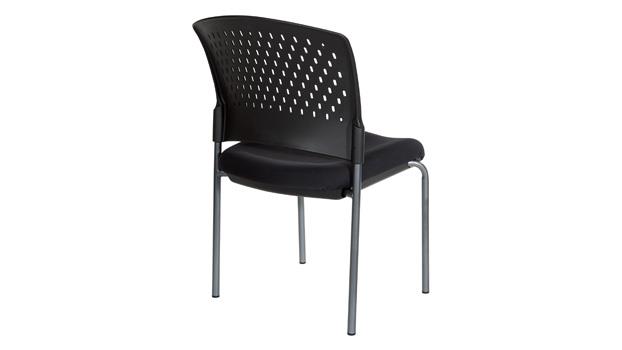 Linen Fabric - Black - Back View