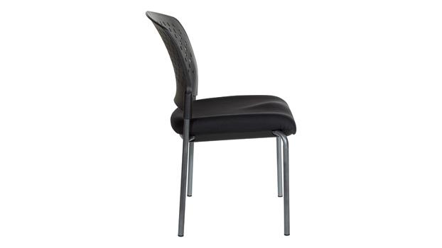 Linen Fabric - Black - Side View