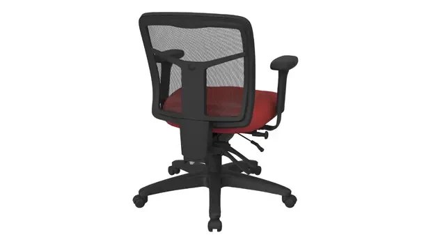 Colored Mesh Fabric - Red - Back View