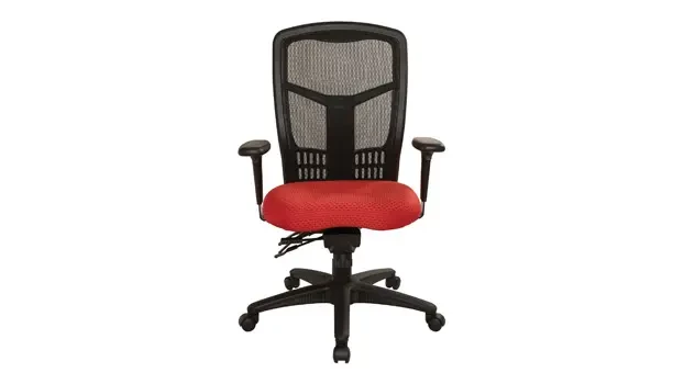 Colored Mesh Fabric - Red - Front View