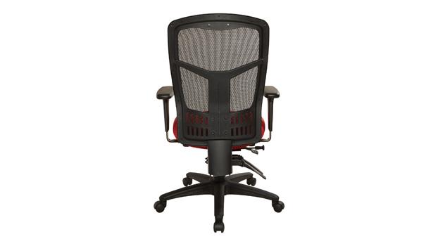 Colored Mesh Fabric - Red - Rear View