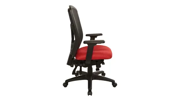 Colored Mesh Fabric - Red - Left Side View