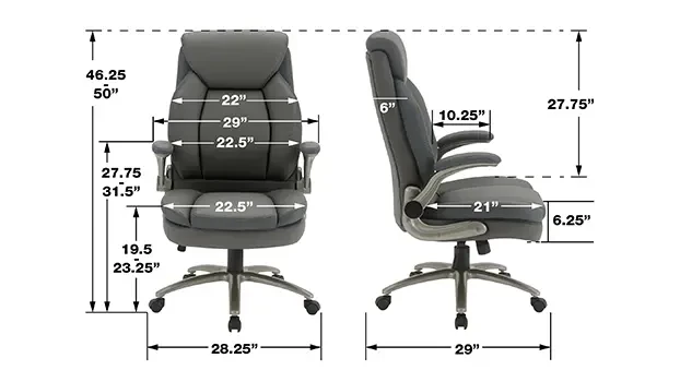 Charcoal Grey - Dimensions